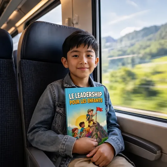 Arthur, de Ottawa, Canada, en train avec Le leadership pour les enfants